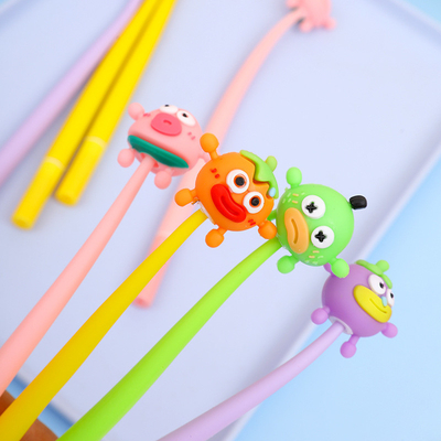 Cute novità penne a tinta gel animalia cartone animato penne a tinta nera 0,5 mm ingrosso per bambini forniture per ufficio scuola regalo di festa di Natale