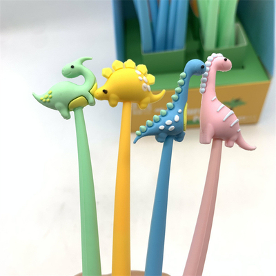 12 PCS Cute Pen, Animals Pen, Squishy Pen, Funny Cartoon Pen, Kawaii Stationery School Office Supplies, Color viola, a forma di cavallo di mare, punta fine 0,5 mm, inchiostro nero gel