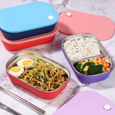 Un buon prezzo. BPA-Free Stainless Steel Bento Box for Kids with Silicone Sleeve in linea