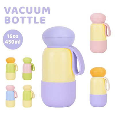 Un buon prezzo. Borraccia termica isolata in silicone Eco | 450ml / 750ml / 1000ml | Thermos color pastello macaron con corpo e coperchio in silicone in linea